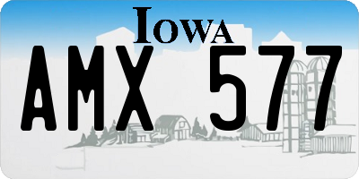 IA license plate AMX577