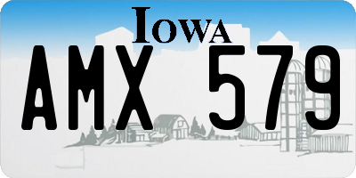 IA license plate AMX579