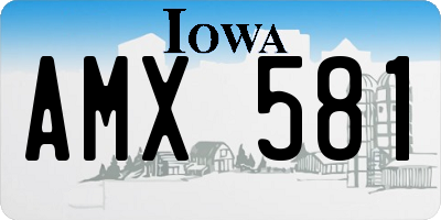 IA license plate AMX581