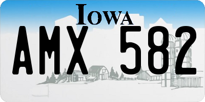 IA license plate AMX582
