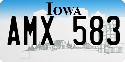 IA license plate AMX583