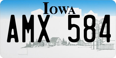 IA license plate AMX584