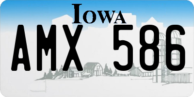IA license plate AMX586