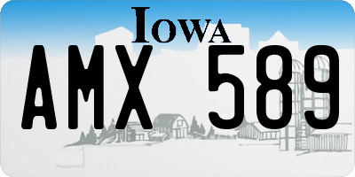IA license plate AMX589
