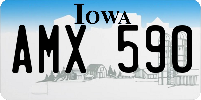 IA license plate AMX590