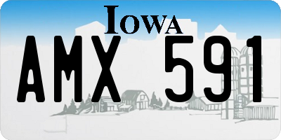 IA license plate AMX591
