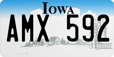 IA license plate AMX592