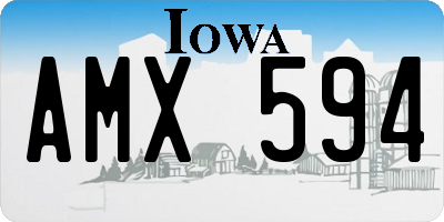 IA license plate AMX594