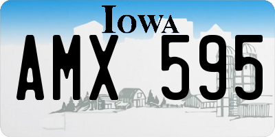 IA license plate AMX595