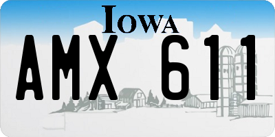IA license plate AMX611