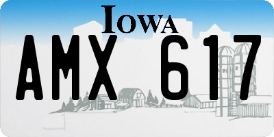 IA license plate AMX617
