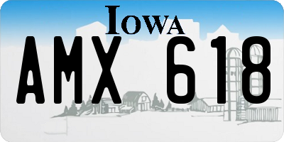 IA license plate AMX618