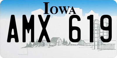 IA license plate AMX619
