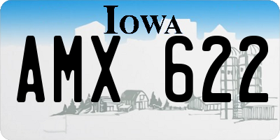 IA license plate AMX622