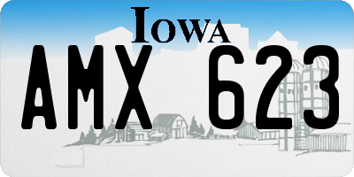 IA license plate AMX623