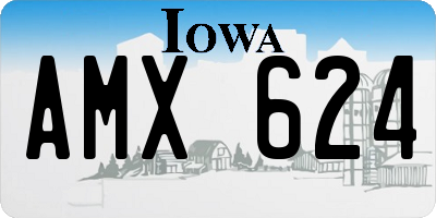 IA license plate AMX624