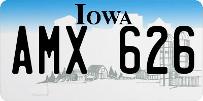 IA license plate AMX626