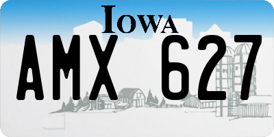 IA license plate AMX627