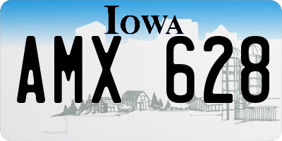 IA license plate AMX628