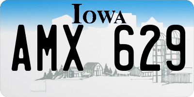 IA license plate AMX629
