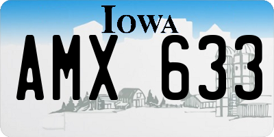 IA license plate AMX633