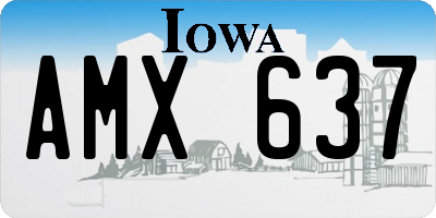 IA license plate AMX637