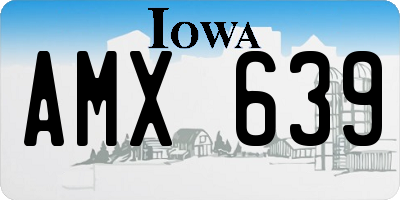 IA license plate AMX639