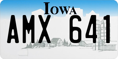 IA license plate AMX641