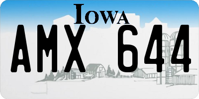 IA license plate AMX644