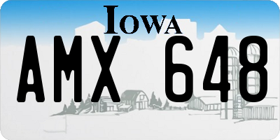 IA license plate AMX648