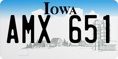 IA license plate AMX651