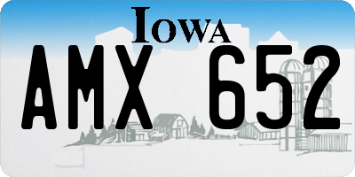 IA license plate AMX652