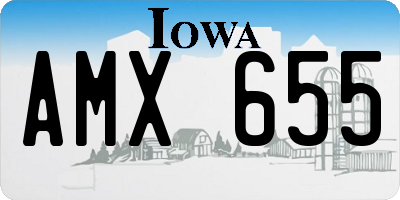 IA license plate AMX655