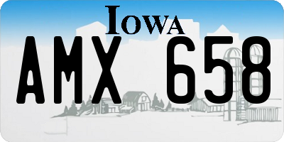 IA license plate AMX658