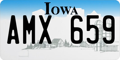 IA license plate AMX659
