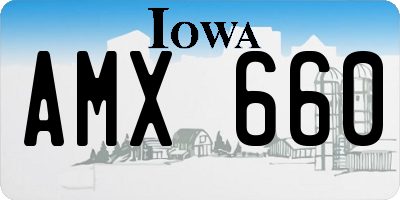 IA license plate AMX660