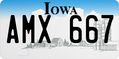 IA license plate AMX667
