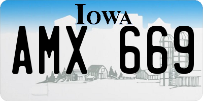IA license plate AMX669