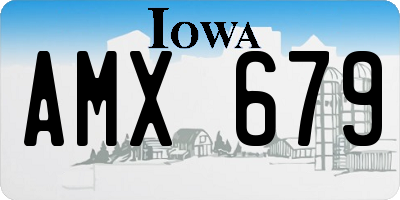 IA license plate AMX679