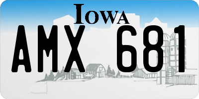 IA license plate AMX681