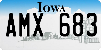 IA license plate AMX683