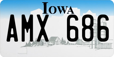 IA license plate AMX686