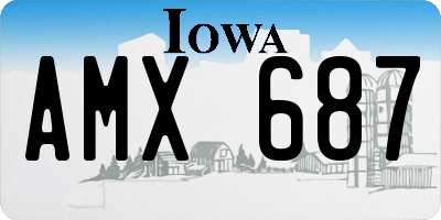 IA license plate AMX687