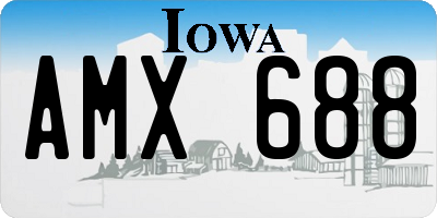 IA license plate AMX688