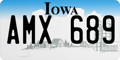IA license plate AMX689