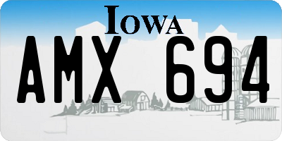IA license plate AMX694