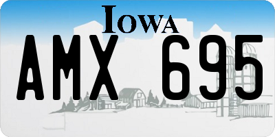 IA license plate AMX695