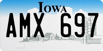 IA license plate AMX697