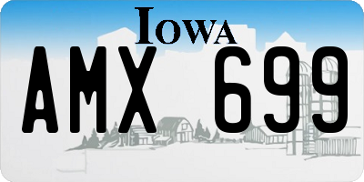 IA license plate AMX699