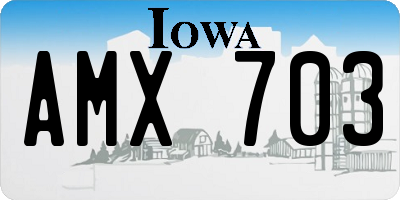 IA license plate AMX703